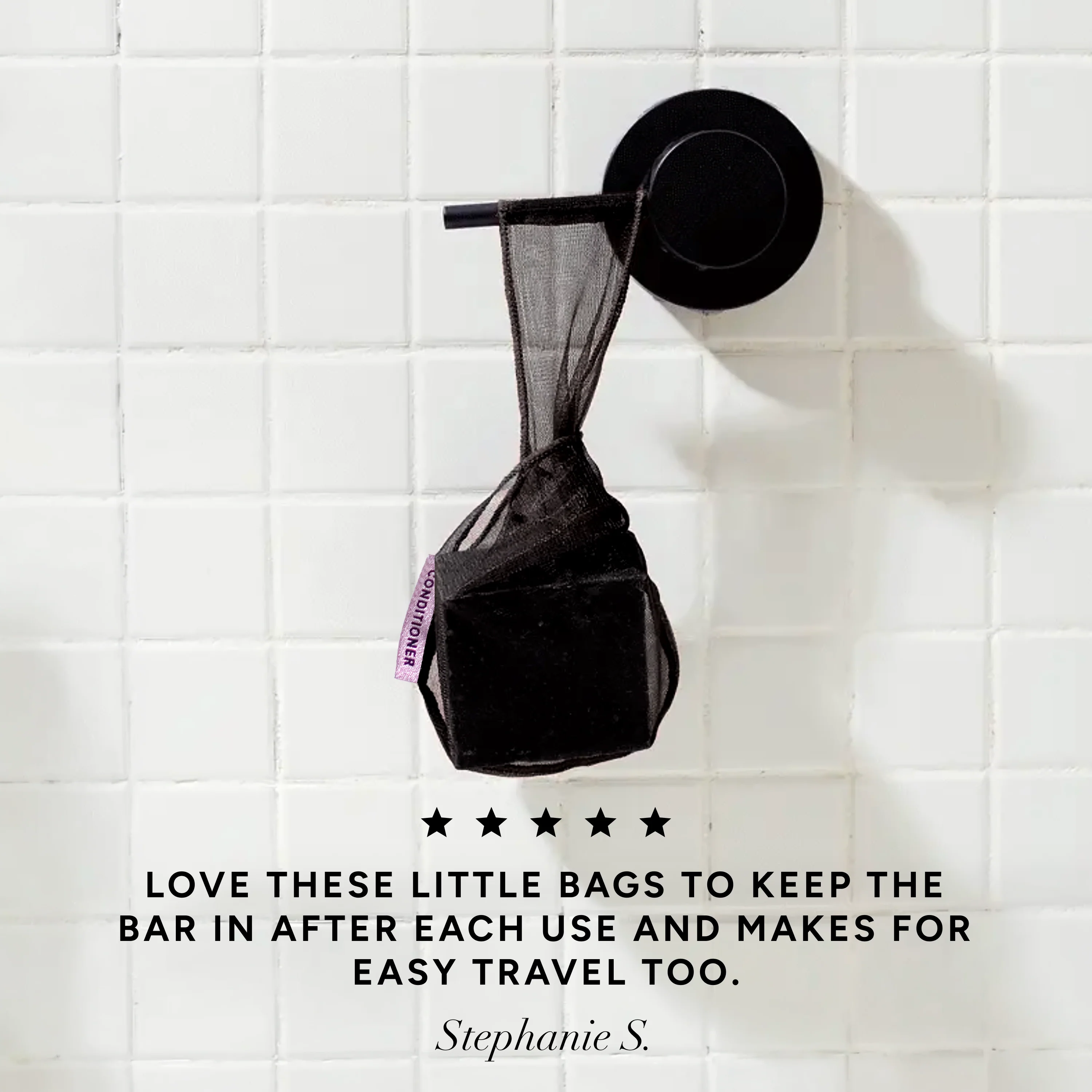 Black Conditioner Bar Bag - Image 2