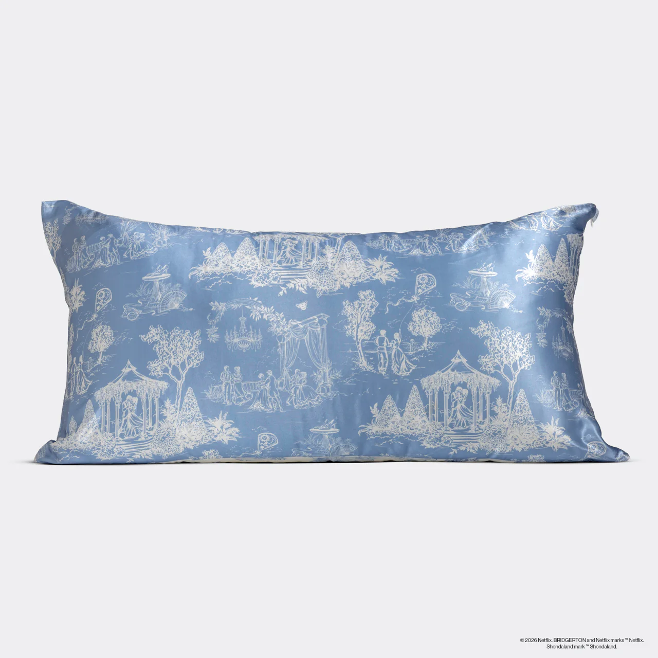 Bridgerton x Kitsch Satin Pillowcase in Garden Toile - King - Image 2