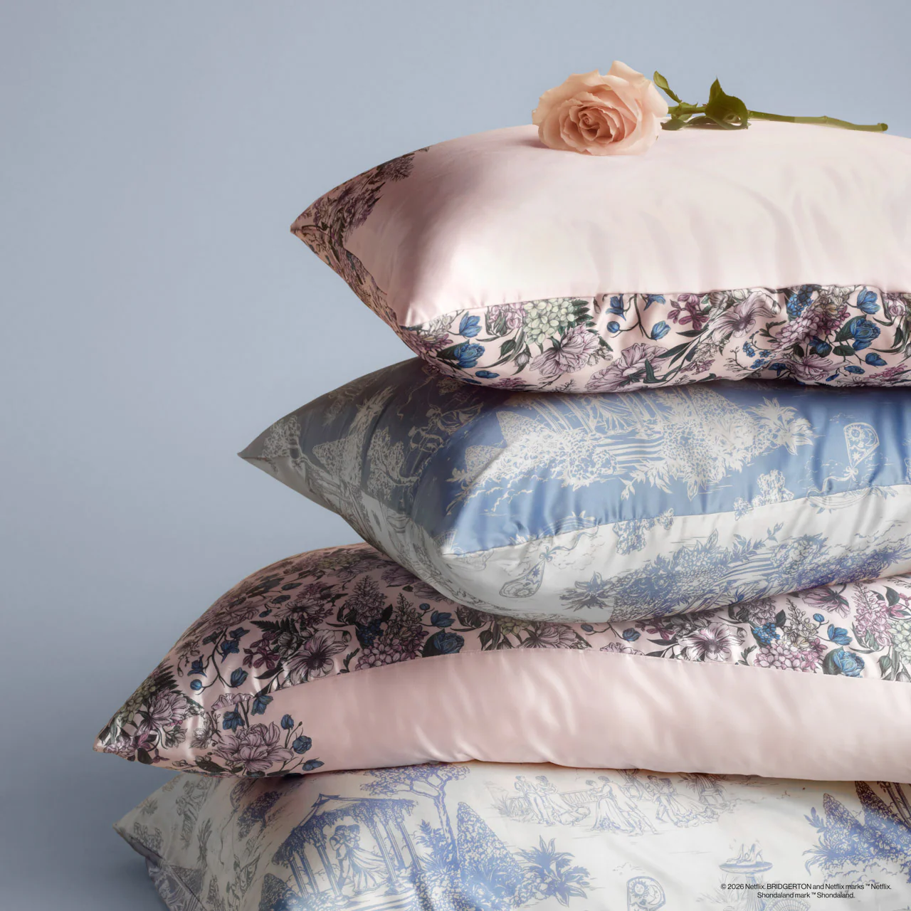 Bridgerton x Kitsch Satin Pillowcase in Wisteria - King - Image 6