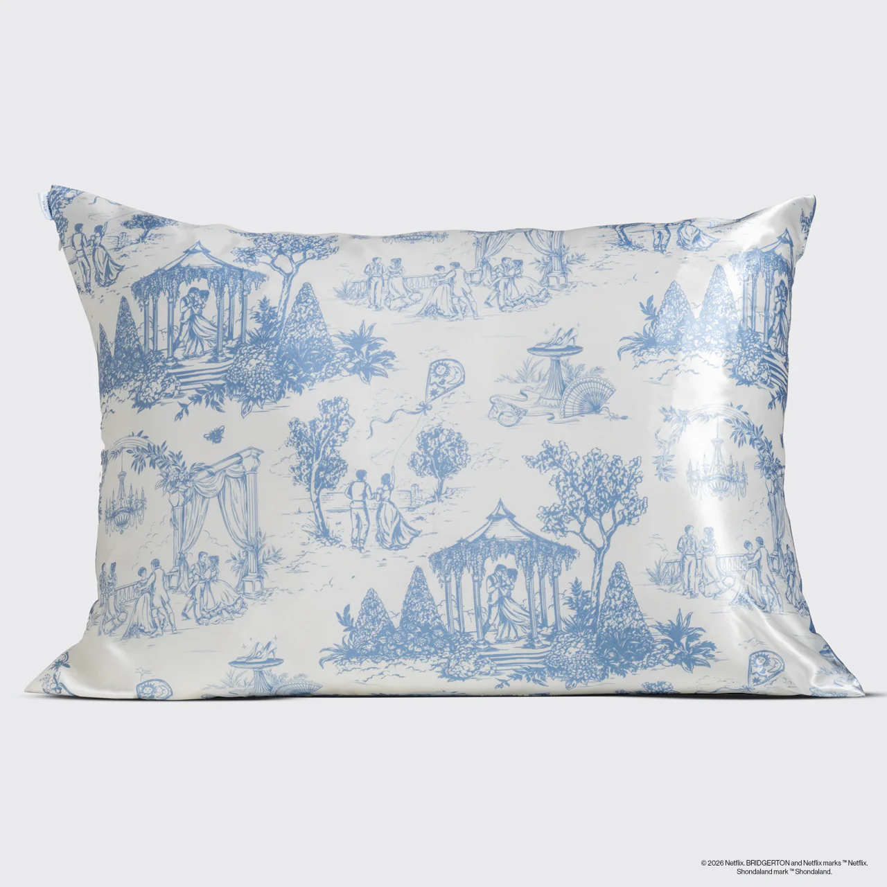 Bridgerton x Kitsch Satin Pillowcase in Garden Toile - Image 3