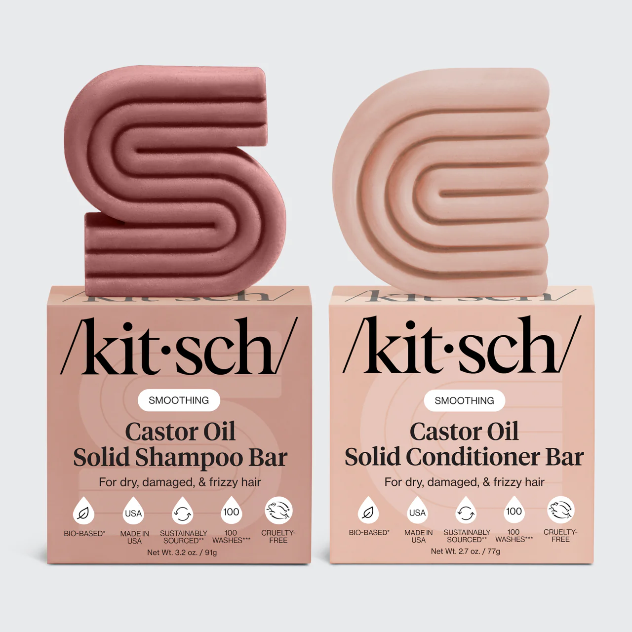 Castor Oil Nourishing Shampoo & Conditioner Bar Combo