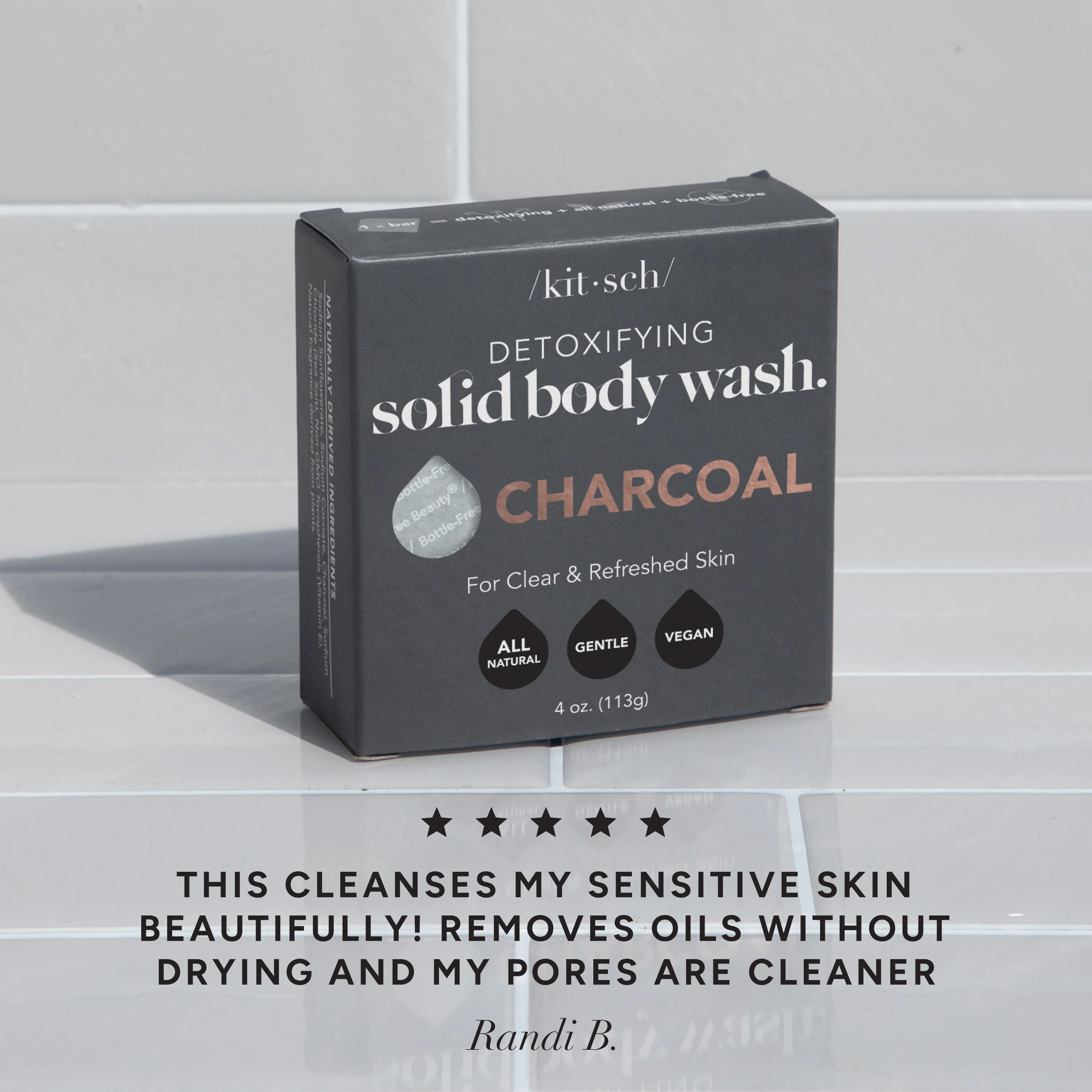 Charcoal Detoxifying Solid Body Wash - Image 2