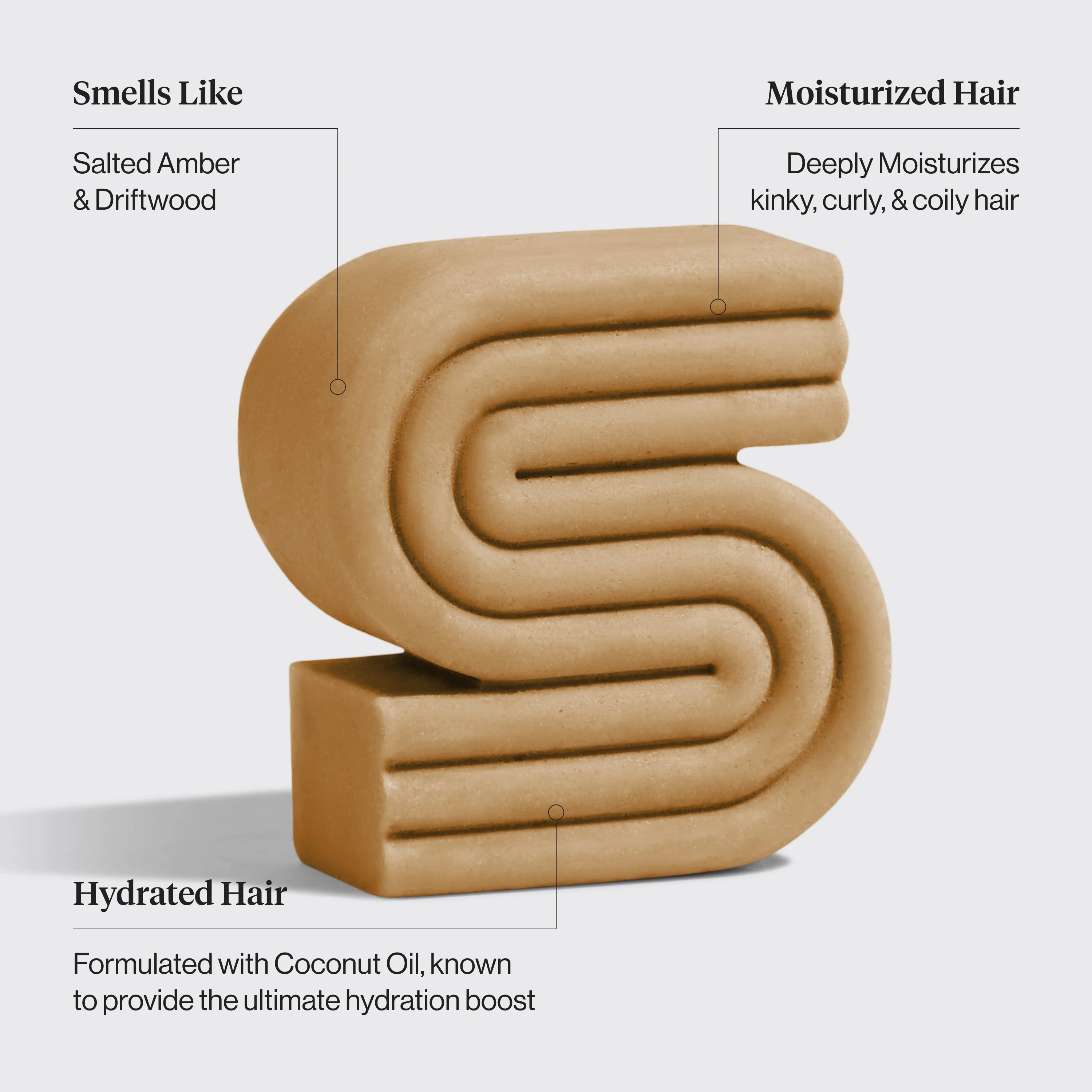 Coconut Oil Shampoo & Conditioner Bar Combo for Dry Damaged Hair - Image 3