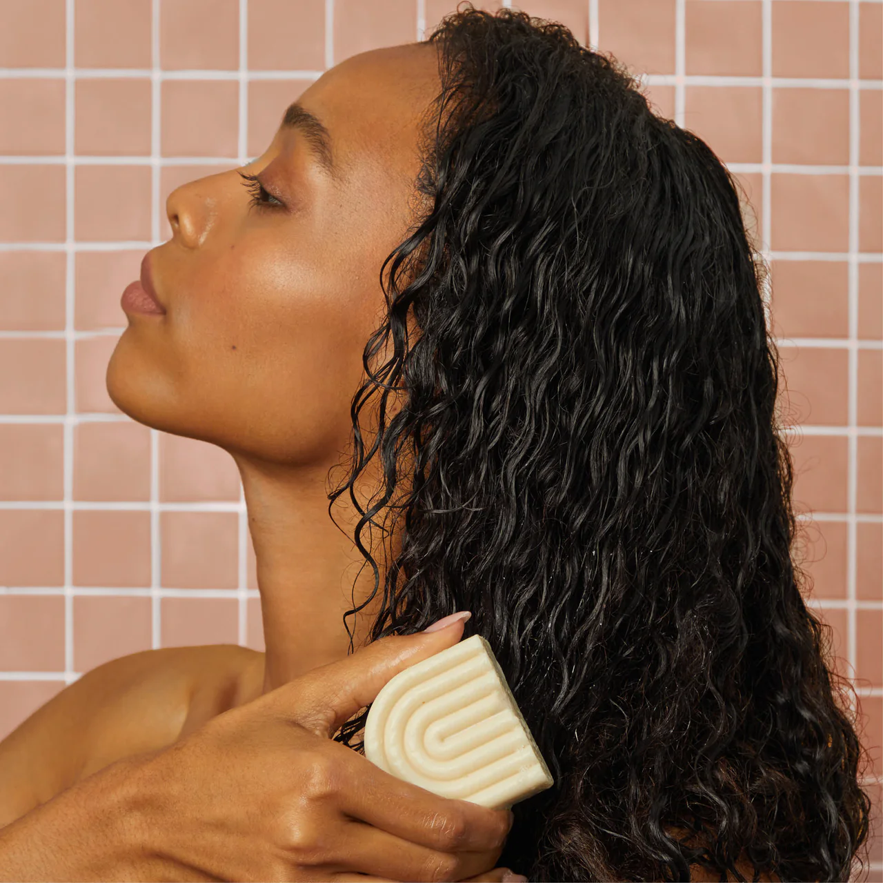 Coconut Oil Conditioner Bar for Dry Damaged Hair - Image 4