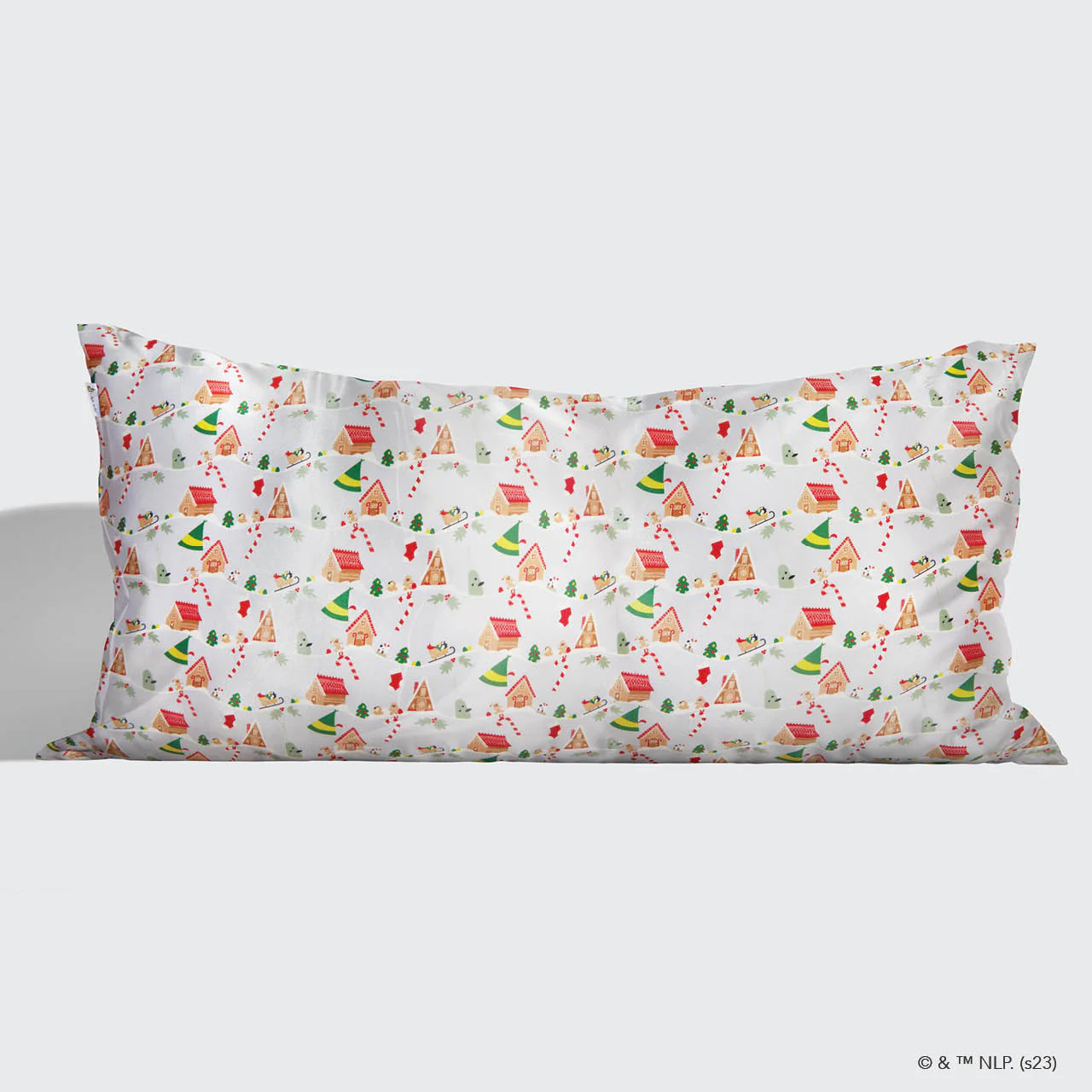 Kitsch x elf Satin Pillowcase in Periwinkle Christmas - King - Image 5