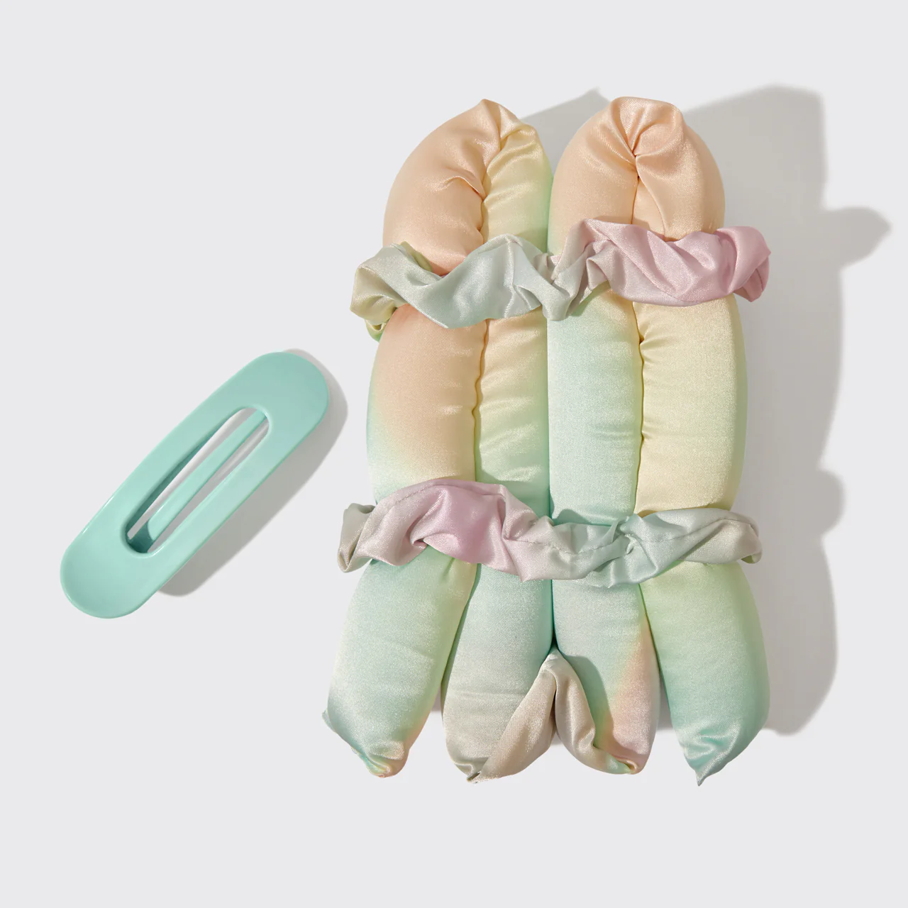 Hair Hero XL Satin Heatless Styling & Flat Lay Claw 4pc Set  - Aura - Image 2