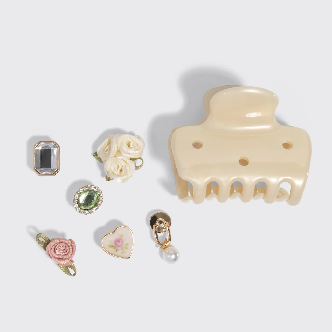 KitschPop™️ Cloud Clip & Charms in Pearlized Cream - Image 6