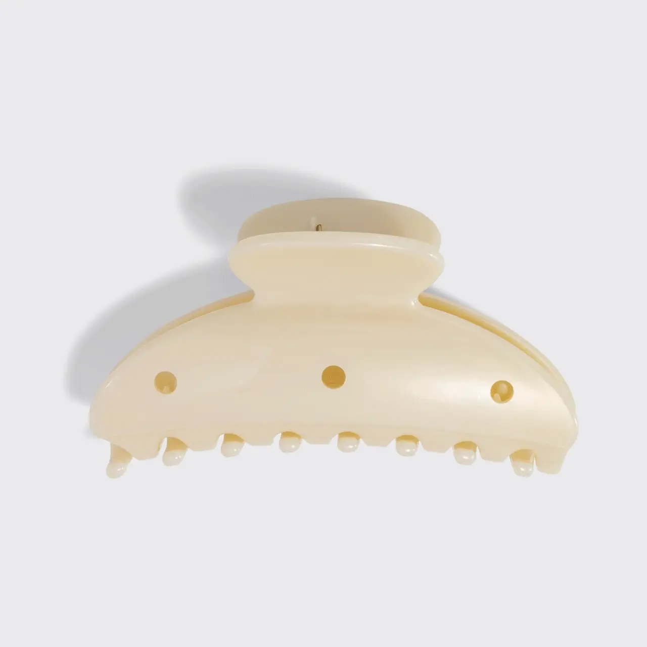 KitschPop™️ Curved Claw Clip & Charms in Pearlized Cream - Image 3