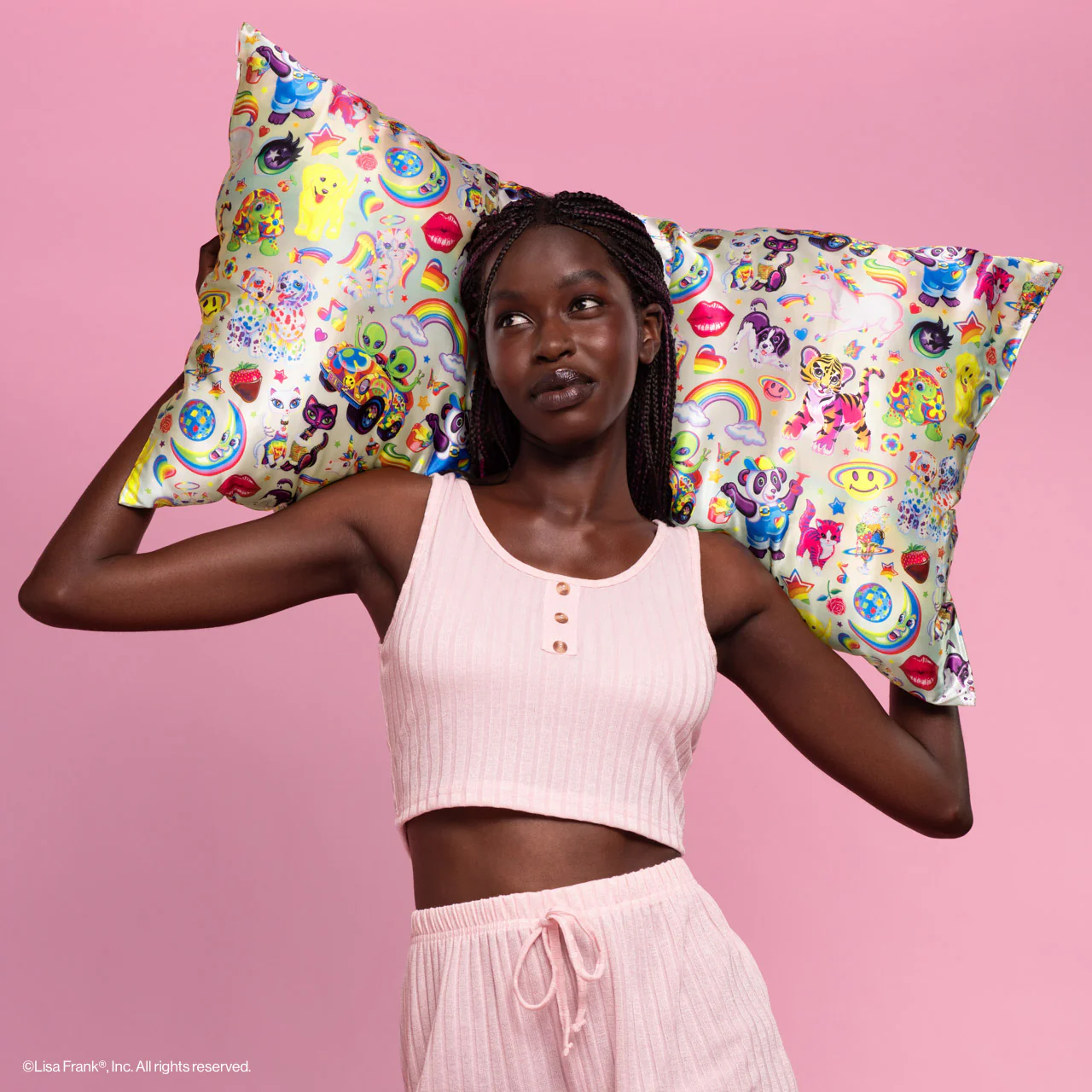 Lisa Frank x Kitsch Satin Pillowcase in The Fantastic World of Lisa Frank - Image 2