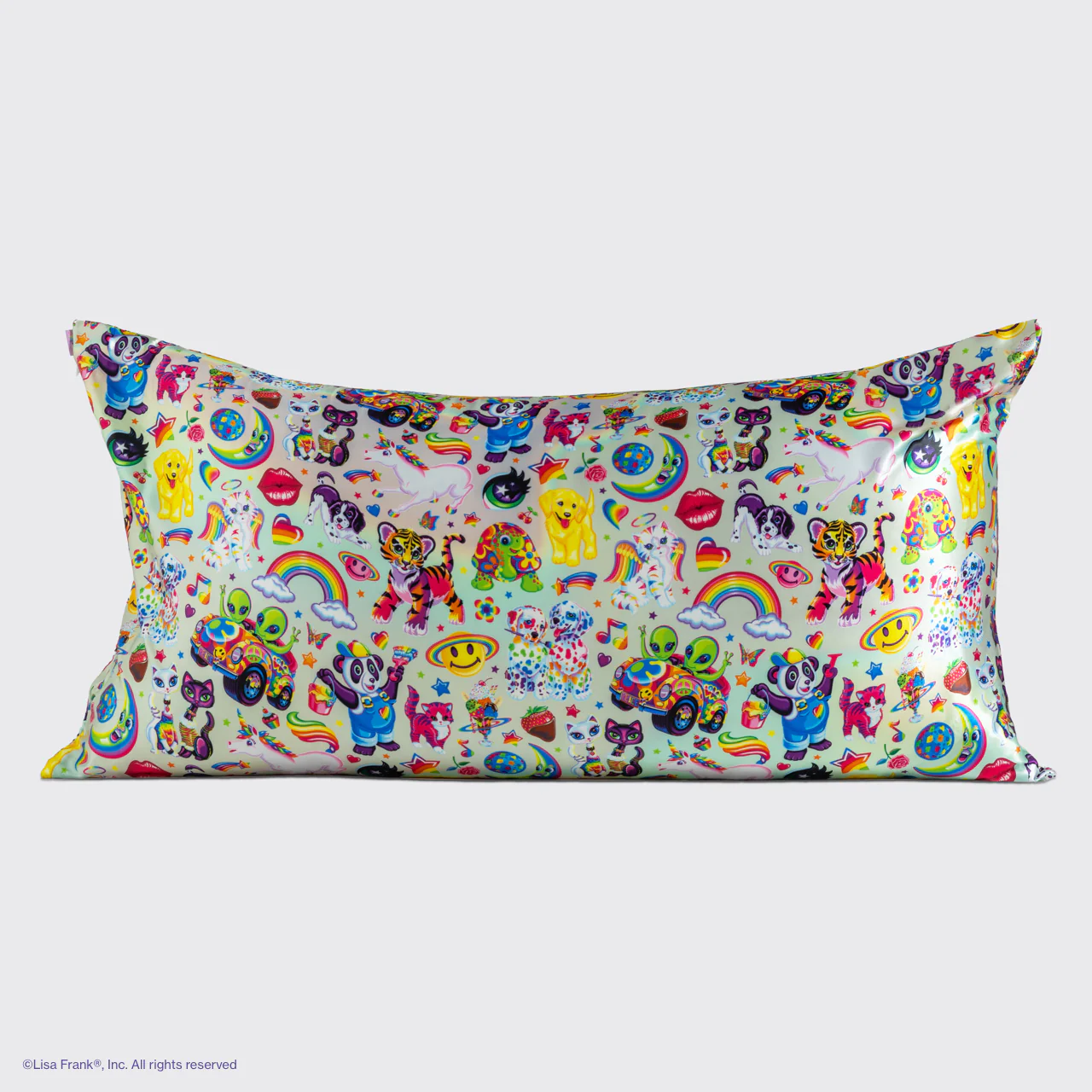 Lisa Frank x Kitsch Satin Pillowcase in The Fantastic World of Lisa Frank - King - Image 4