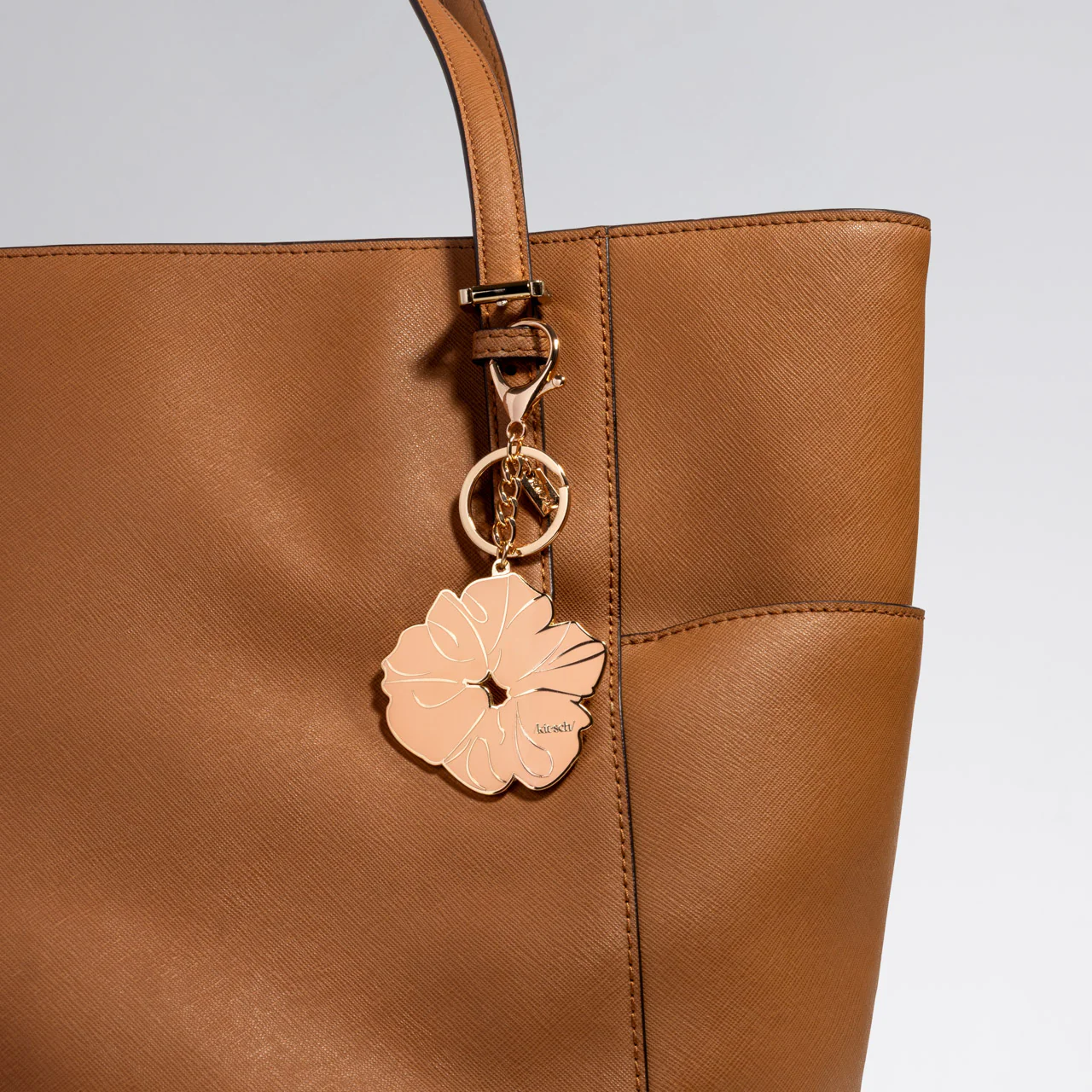 Terracotta Scrunchie Metal Enamel Keychain - Image 2