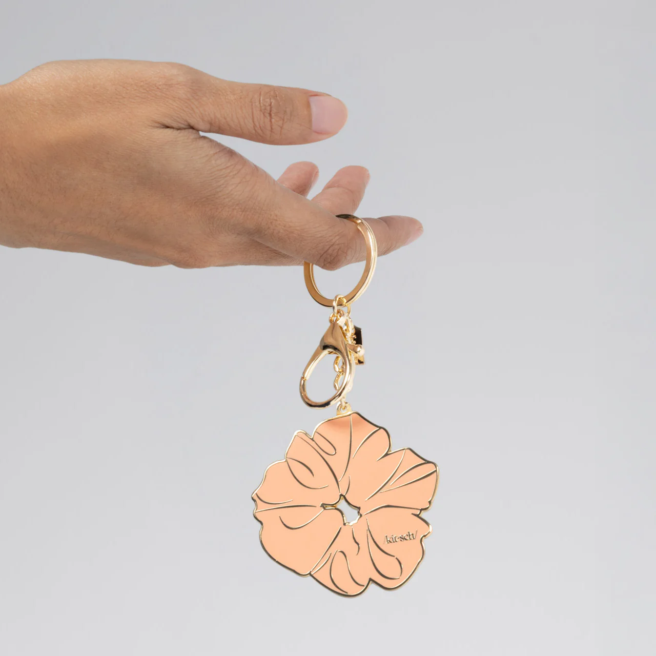 Terracotta Scrunchie Metal Enamel Keychain - Image 3