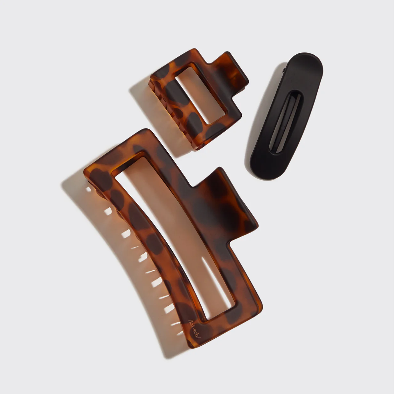 Assorted Rectangle Claw Clips 3pc Set - Image 3