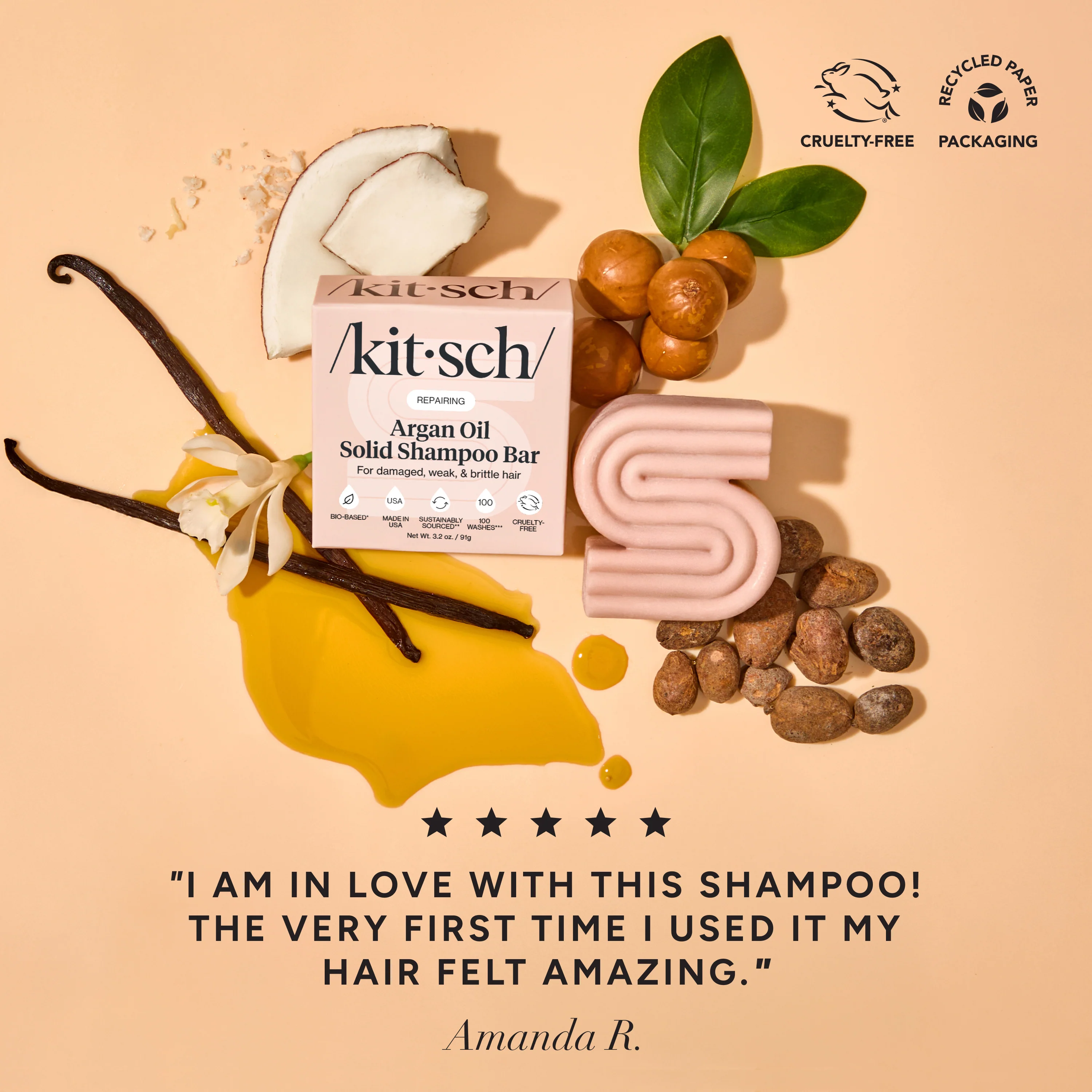 Repairing Argan Oil Shampoo & Conditioner Bar Combo - Image 2