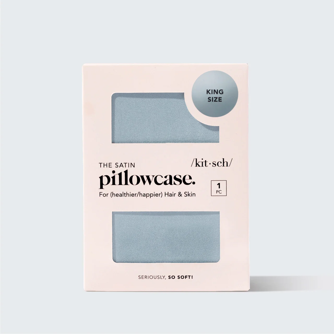 Satin Pillowcase in Haze Blue 4 pack - King - Image 3