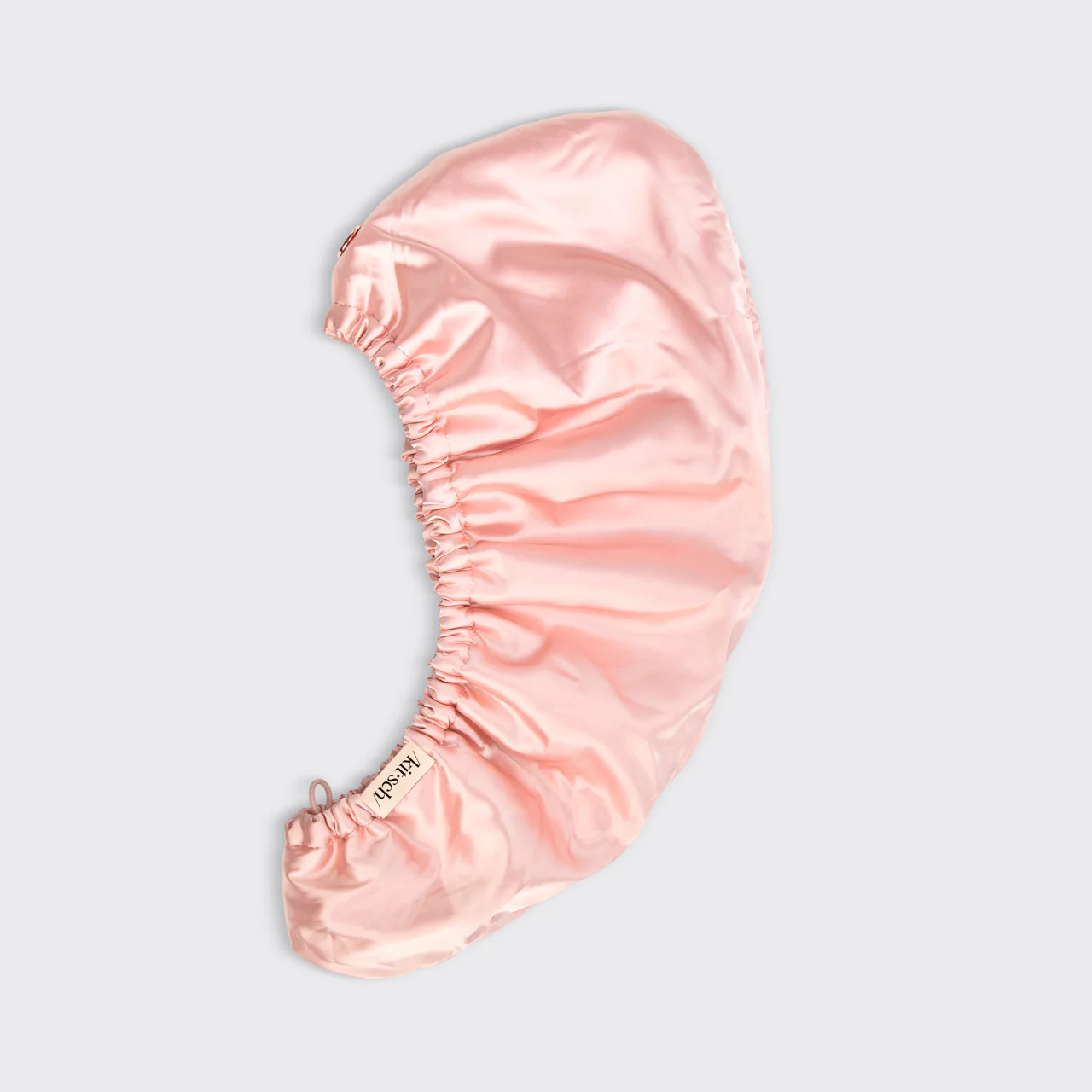 Blush Satin Wrapped Hair Towel - Image 3