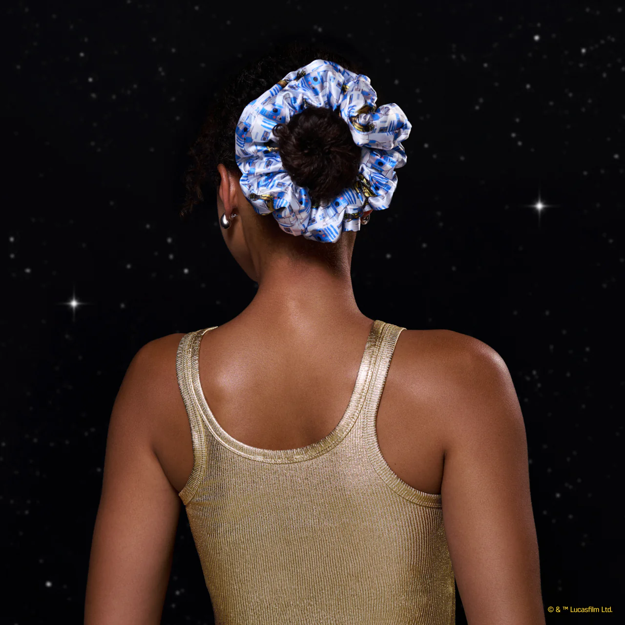Star Wars™ & Kitsch Pillow Scrunchies® in Satin - R2-D2 & Stormtroopers - Image 4