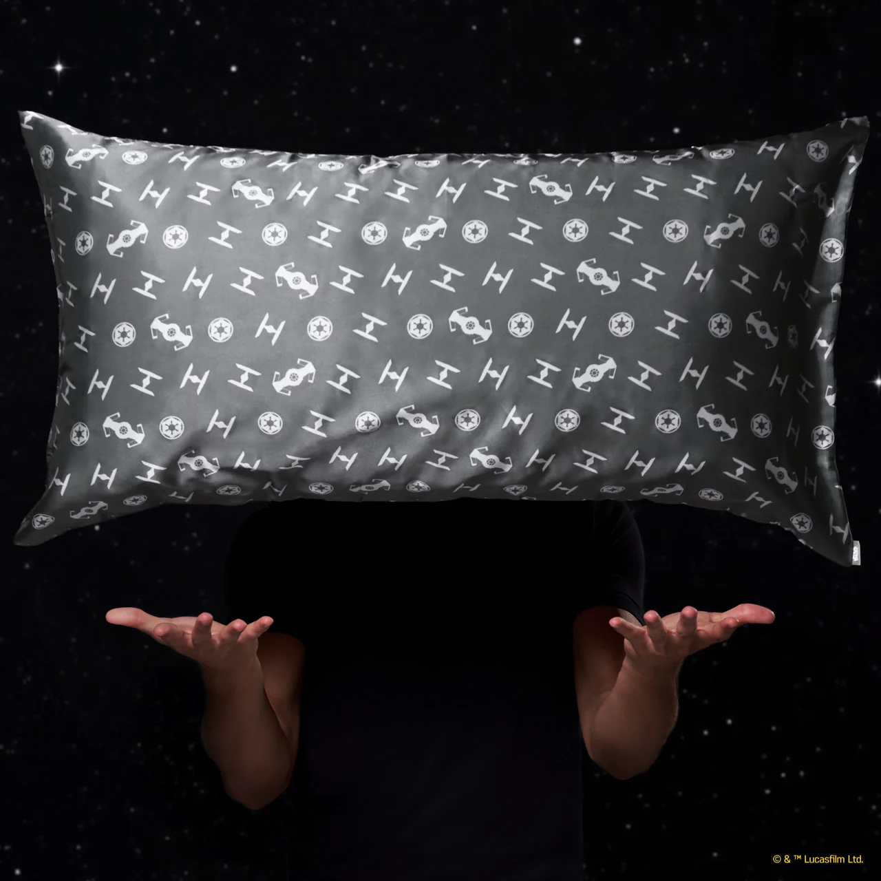 Star Wars™ & Kitsch Satin Pillowcase in Galactic Empire - King - Image 5