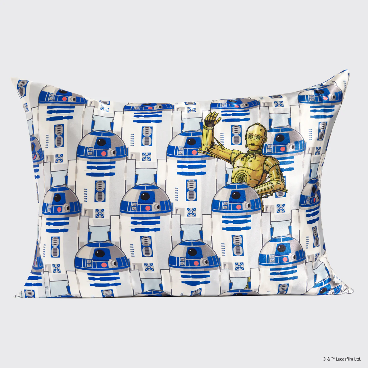 Star Wars™ & Kitsch Satin Pillowcase in R2-D2 & C-3PO - Image 2
