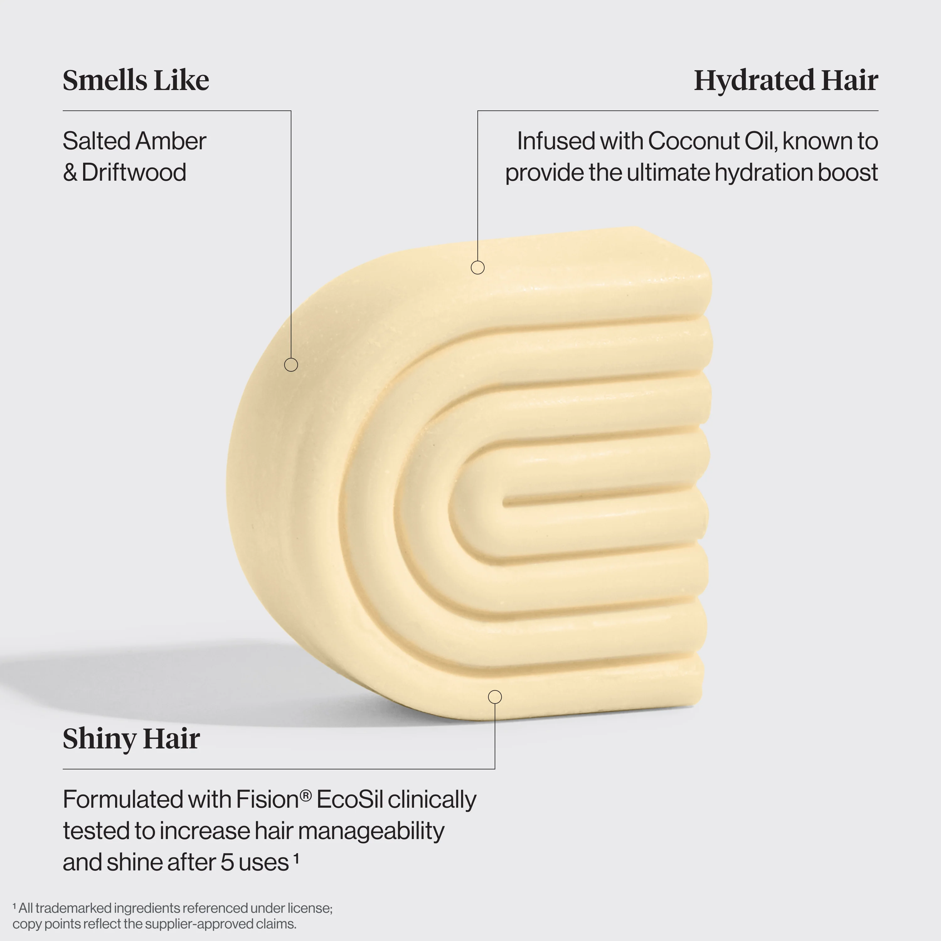 Coconut Oil Conditioner Bar for Dry Damaged Hair - Image 3