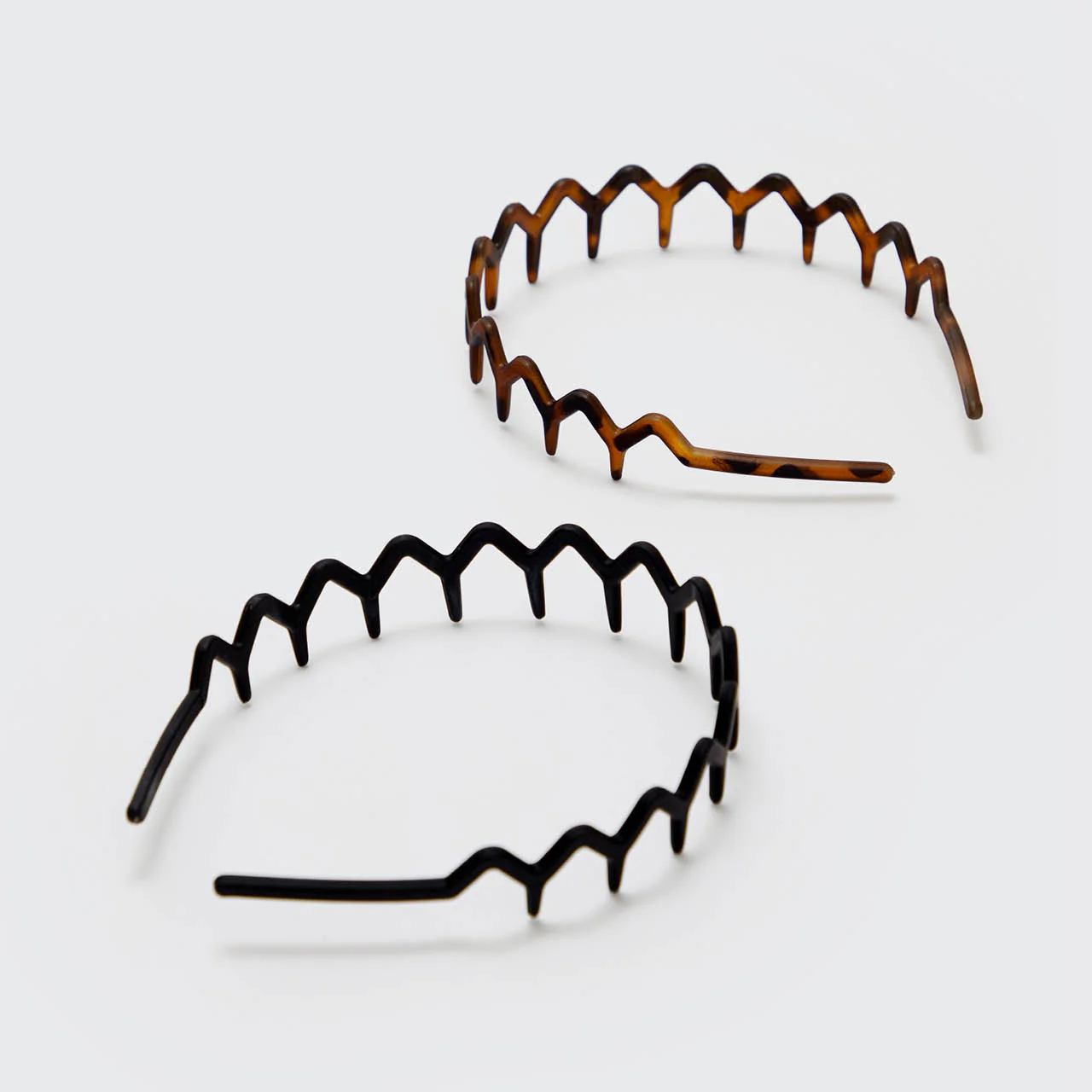 Zig Zag Headband 2pc- Black & Tort - Image 5